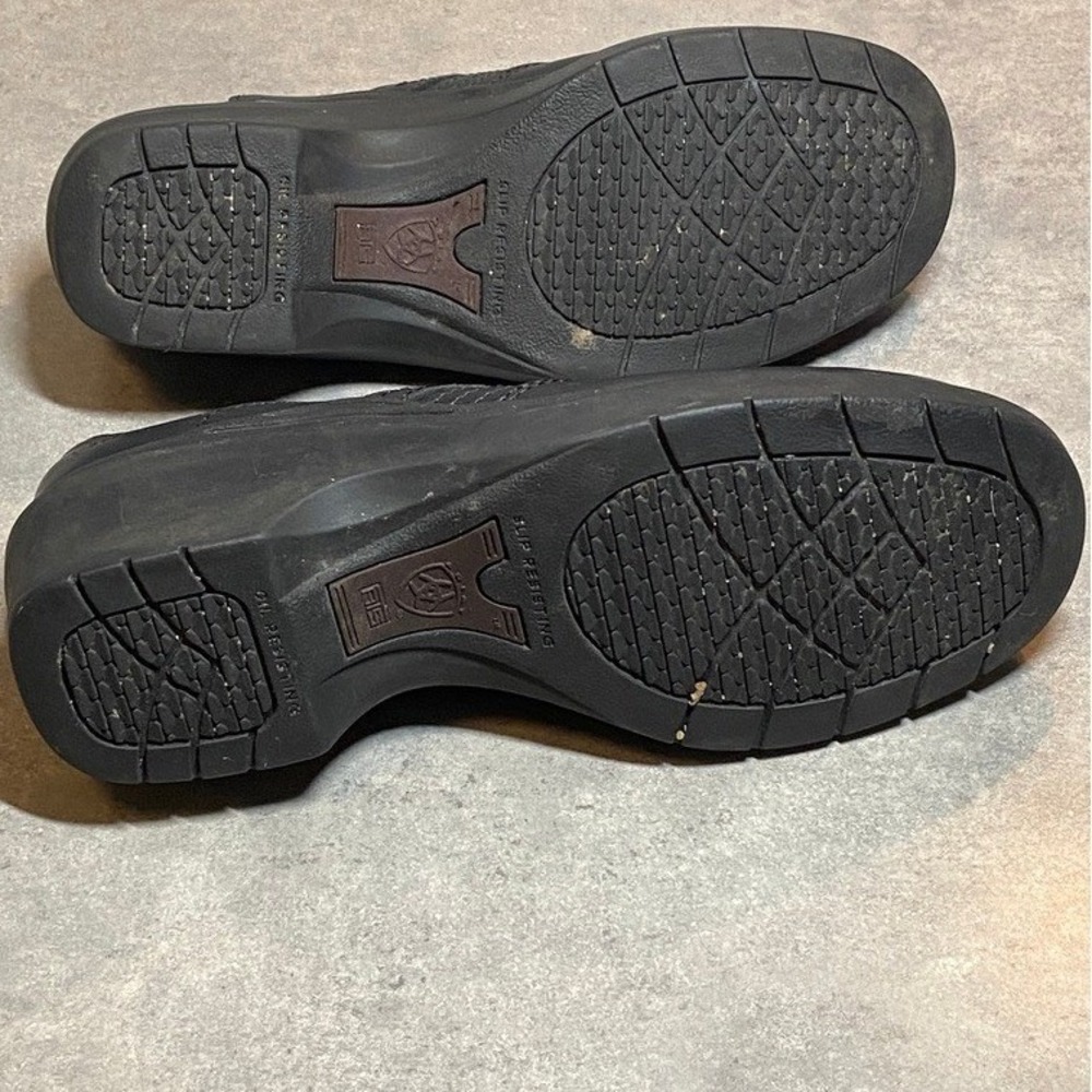 Ariat Women's Black Leather Steel Toe Safety Clogs Work Shoes Size 8B Non Slip - Picture 12 of 13